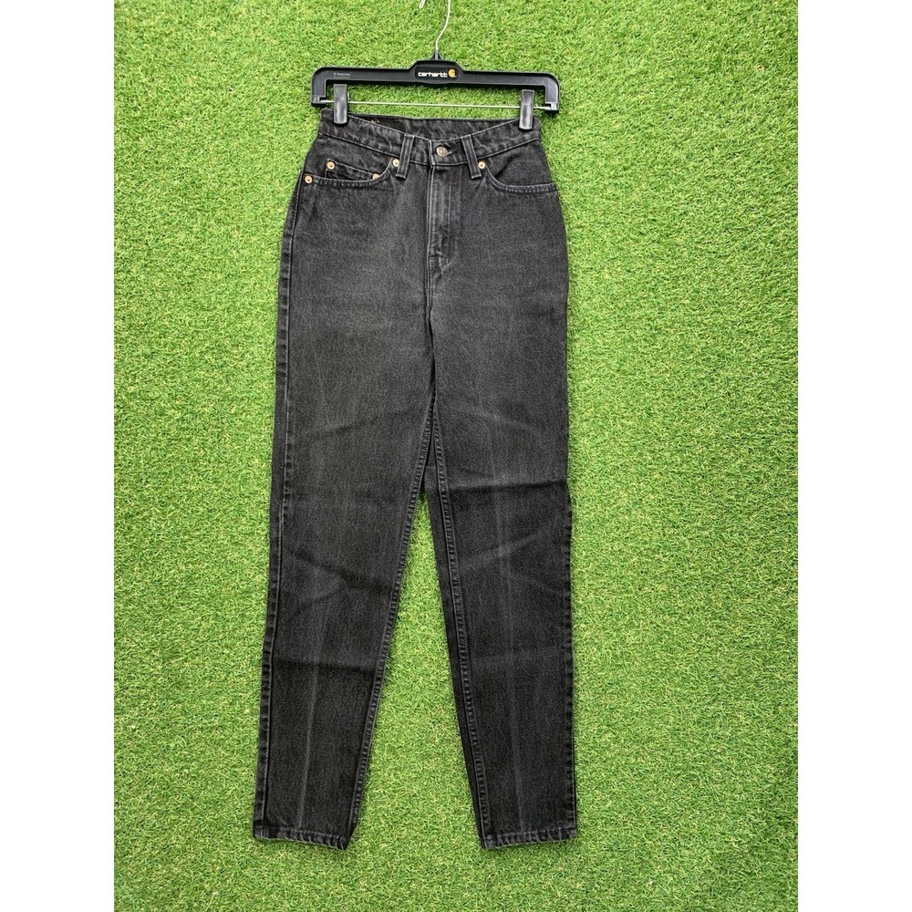 Vintage Levis 512 Jeans Womens 5 Med Black Denim Slim Skinny Hi Rise 90s PJ03459